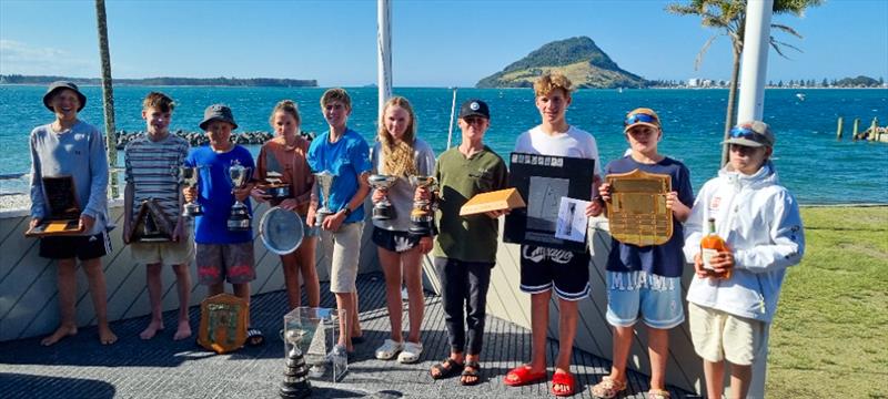 Trophy Winners - P class - 2024 Tauranga Cup, January 9, 2024, Tauranga photo copyright Gary Smith taken at Tauranga Yacht & Powerboat Club and featuring the P class class