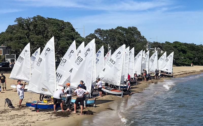 The PredictWind Tanner Cup fleet prepare to leave for racing - Day 1, January 5, 2026 photo copyright KYC taken at  and featuring the P class class