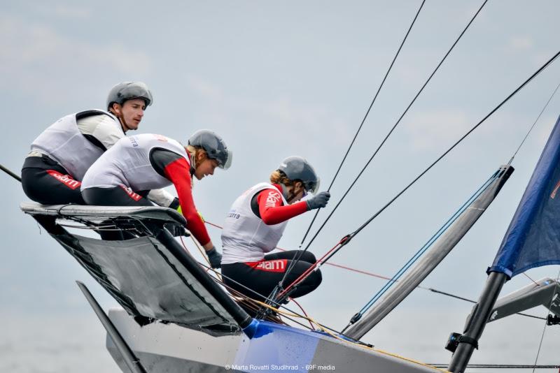 Young Azzurra wins the first Grand Prix of the Persico 69F Cup photo copyright Marta Rovatti Studihrad / 69F Media taken at Fraglia Vela Malcesine and featuring the Persico 69F class