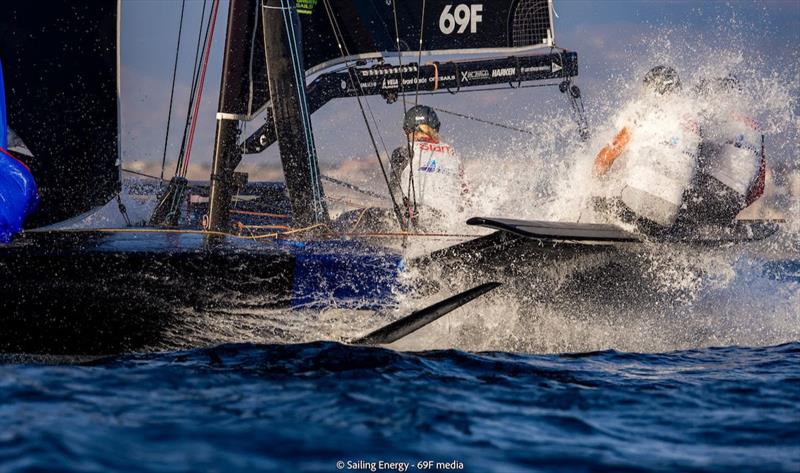 Youth Foiling Gold Cup - ACT 3 - Day 2 photo copyright Sailing Energy / 69F media taken at  and featuring the Persico 69F class