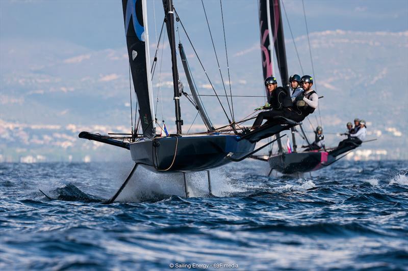 Youth Foiling Gold Cup Act 3 at Cagliari - Day 9 - photo © 69F Media / Sailing Energy