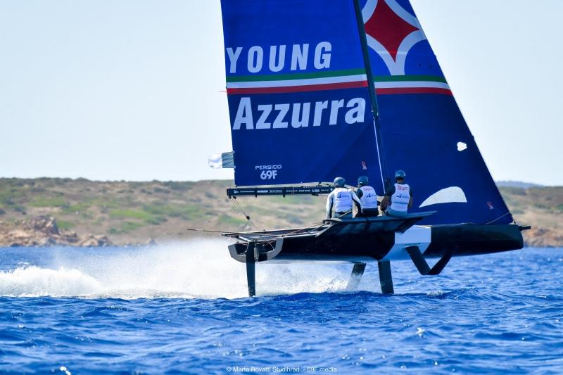 Young Azzurra sailing on home waters in Porto Cervo photo copyright Marta Rovatti Studihrad taken at  and featuring the Persico 69F class