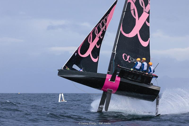 Team DutchSail - Janssen de Jong crossing the finish line in the final race - Youth Foiling Gold Cup Grand Final photo copyright Sailing Energy / 69F Media taken at  and featuring the Persico 69F class