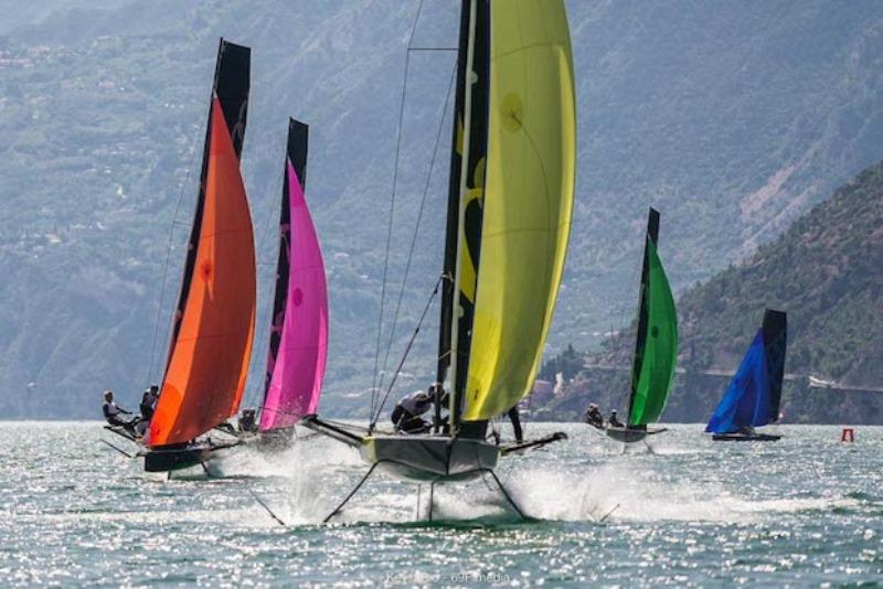 Youth Foiling Gold Cup Torbole photo copyright Kevin Rio taken at Circolo Vela Torbole and featuring the Persico 69F class
