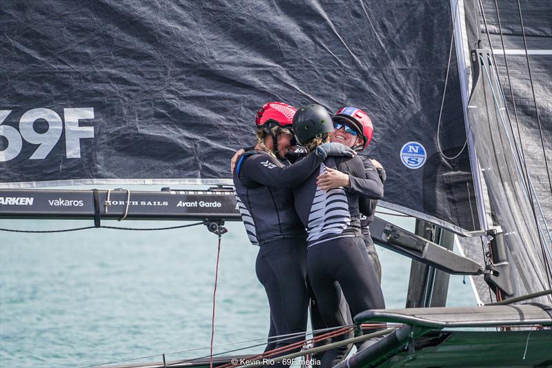 69F Women Foiling Gold Cup in Gargnano, Lake Garda - photo © Kevin Rio / 69F Media