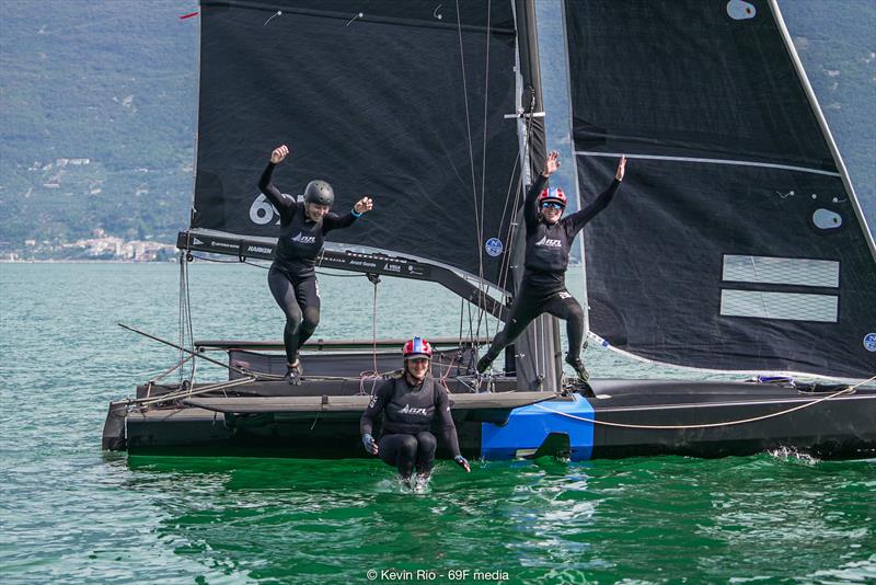 69F Women Foiling Gold Cup in Gargnano, Lake Garda - photo © Kevin Rio / 69F Media