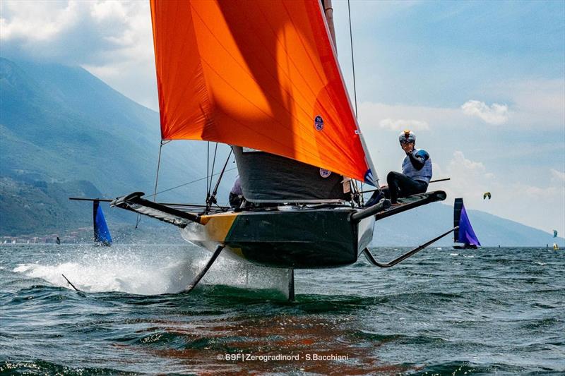 Act 1 of the 69F Youth Foiling Gold Cup photo copyright 69F| Zerogradinord - S.Bacchiani taken at Circolo Vela Torbole and featuring the Persico 69F class