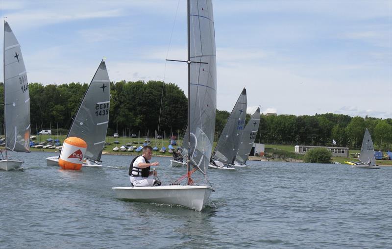 Andy Couch leads the fleet during the P&B Phantom Inlands at Northampton photo copyright Rob Jackson taken at Northampton Sailing Club and featuring the Phantom class
