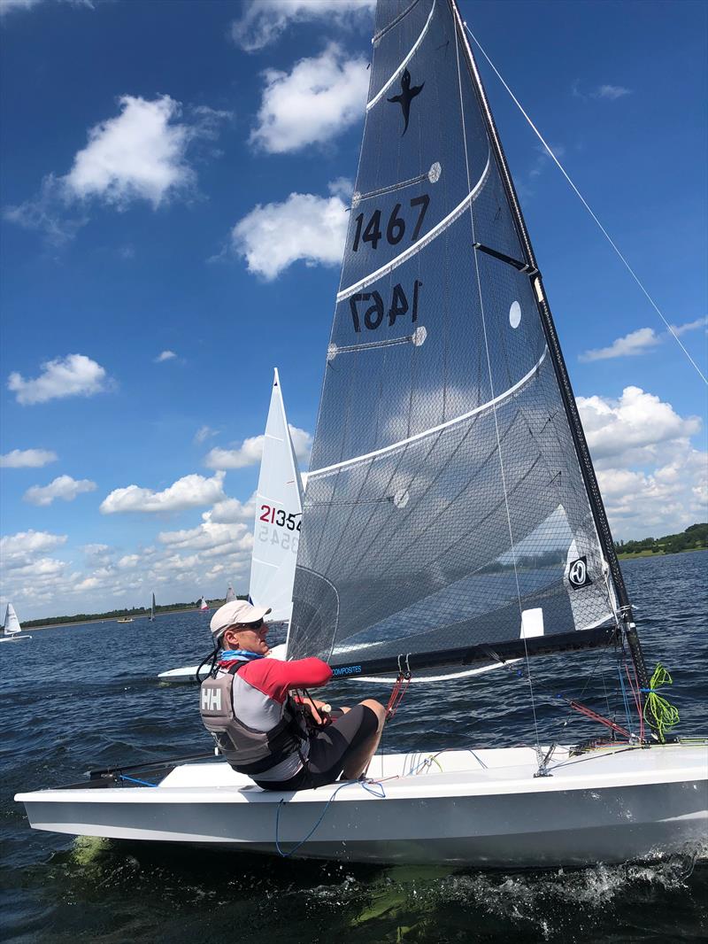 Norman Byrd picks his way through the fleet to a winning position during the Draycote Water Midlands Champion Race photo copyright Ian Macwhinnie taken at Draycote Water Sailing Club and featuring the Phantom class