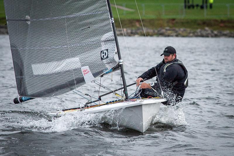 Oli Hopkins during the Phantom Midlands Traveller Series 2021 finale at Burton  photo copyright Phil Base taken at Burton Sailing Club and featuring the Phantom class