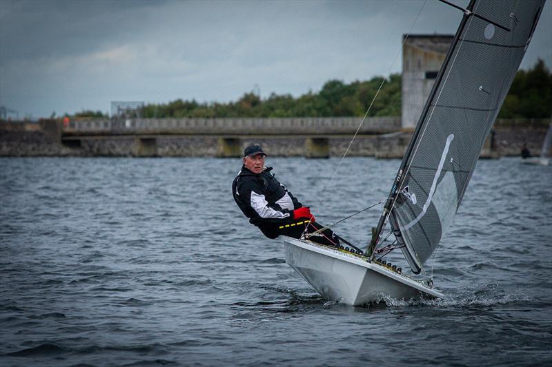 Mike Webster during the Phantom Midlands Traveller Series 2021 finale at Burton  photo copyright Phil Base taken at Burton Sailing Club and featuring the Phantom class
