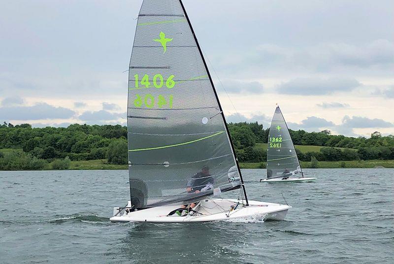 Oli Hopkins in the Phantom Midland Series at Northampton photo copyright Kevin Hall taken at Northampton Sailing Club and featuring the Phantom class