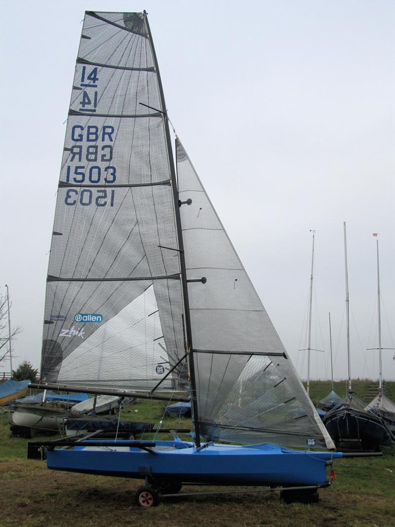 International 14 Rebuild: Rigged and ready to go! photo copyright Mark Jardine taken at Marconi Sailing Club and featuring the  class