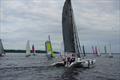 On a gray day with a rising wind, the multihulls start the 69th (2023) annual Mug Race © The Mug Race