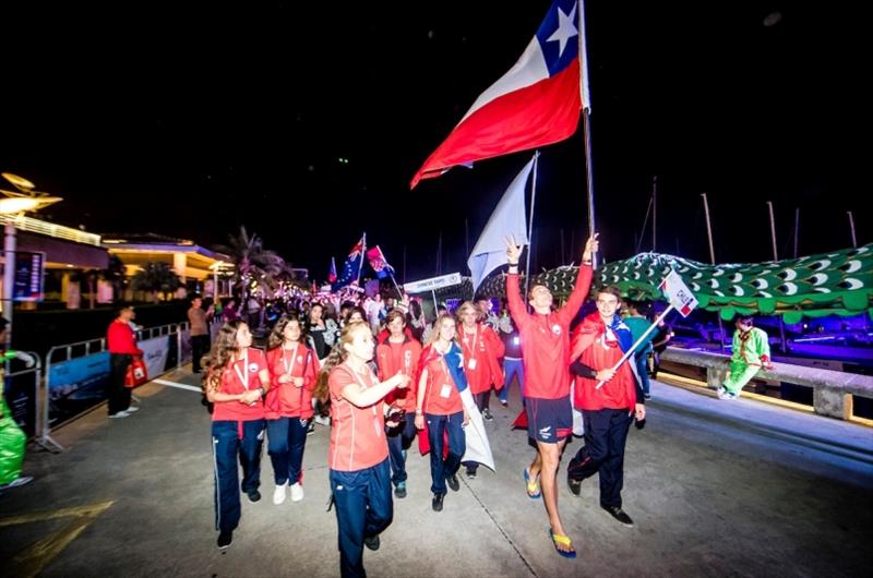 Team Chile lead the parade - photo © Jesus Renedo / Sailing Energy / World Sailing