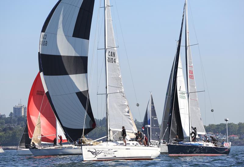 Racecourse drama ensues at the 2017 Swiftsure International Yacht Race photo copyright Jan Anderson taken at Royal Victoria Yacht Club, Canada and featuring the PHRF class