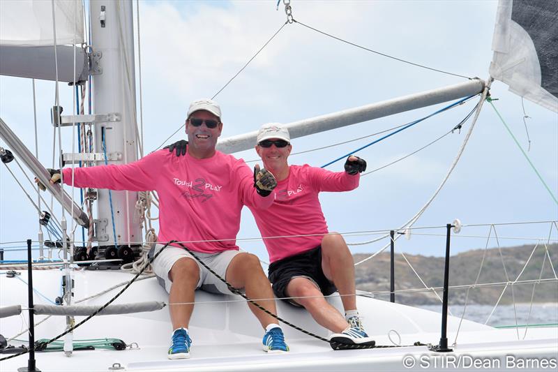 Doublehanded racing at STIR photo copyright Dean Barnes taken at St. Thomas Yacht Club and featuring the PHRF class