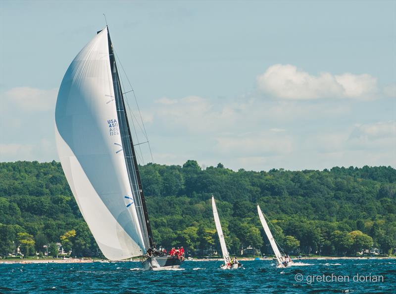 Racecourse action at the Annual Ugotta Regatta and One Design Series photo copyright Gretchen Dorian www.gretchendorian.com taken at Little Traverse Yacht Club and featuring the PHRF class