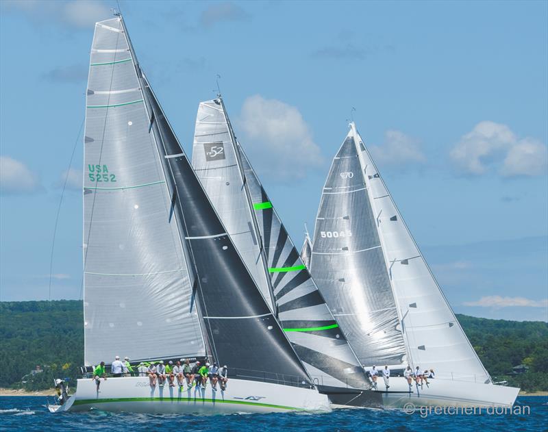 Racecourse action at the Annual Ugotta Regatta and One Design Series photo copyright Gretchen Dorian www.gretchendorian.com taken at Little Traverse Yacht Club and featuring the PHRF class