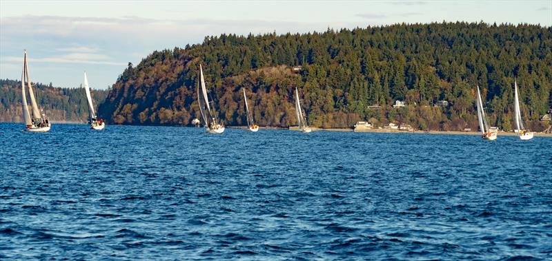 Racecourse action at the Tacoma Yacht CLub's WInter Vashon race photo copyright Mike Milligan taken at Tacoma Yacht Club and featuring the PHRF class