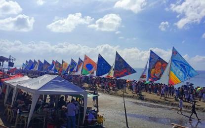 Colorful paraws line the shores of Arevalo district during the 51st Iloilo Paraw Regatta in 2024 photo copyright P G Lena taken at  and featuring the PHRF class