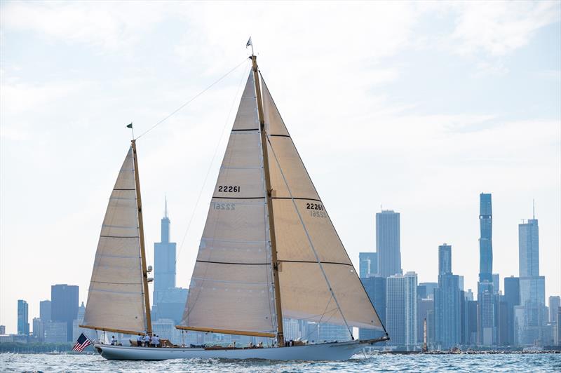Line honors for Whitehawk in the 116th Chicago Yacht Club Race to Mackinac presented by Wintrust photo copyright Anna Suslova Media taken at Chicago Yacht Club and featuring the PHRF class