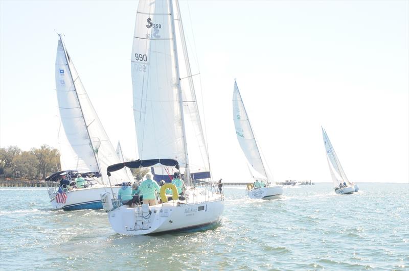 Racecourse action at the Geechee Sailing Club's annual St. Patrick's Regatta photo copyright Carl Ericsson taken at Geechee Sailing Club and featuring the PHRF class