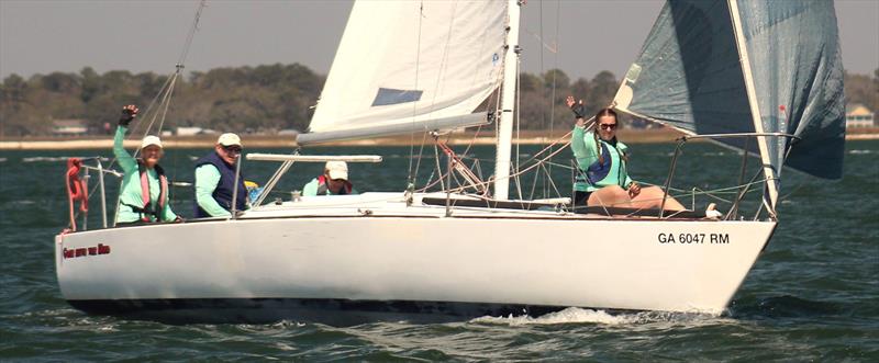 Racecourse action at the Geechee Sailing Club's annual St. Patrick's Regatta photo copyright Carl Ericsson taken at Geechee Sailing Club and featuring the PHRF class