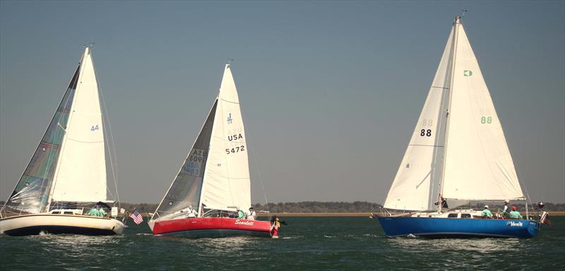 Racecourse action at the Geechee Sailing Club's annual St. Patrick's Regatta - photo © Carl Ericsson