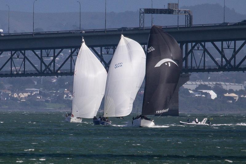 Akonga, Motorboat III and Clockwork just after the start of the Three Kings Yacht Race - April 16, 2026 - photo © Richard Gladwell - Sail-World.com/nz