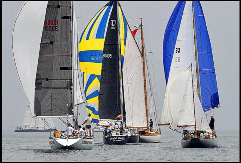 Scenes from the past: a fleet start at Edgartown Yacht Club's 'Round-the-Island Race - photo © Stephen Cloutier