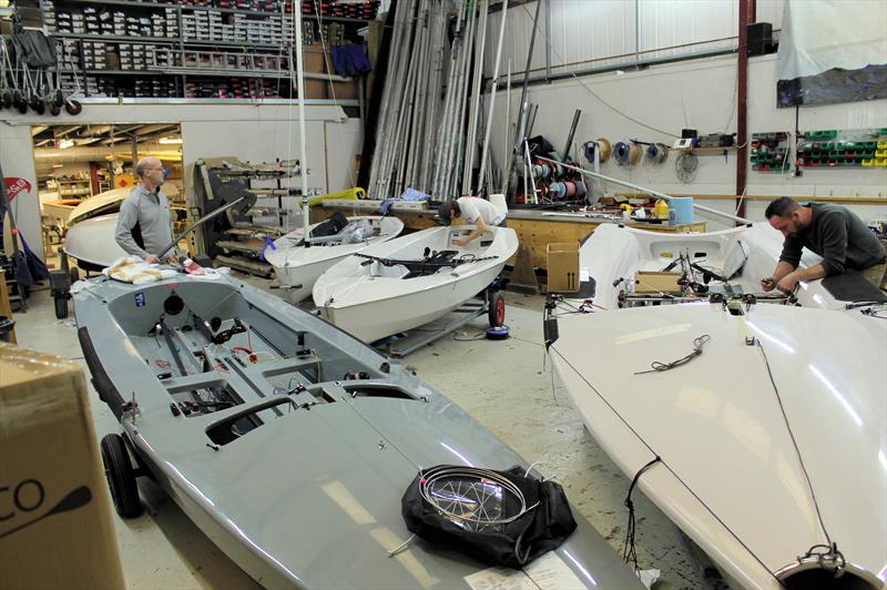 The P&B Team busy getting ready for the RYA Suzuki Dinghy Show photo copyright P&B taken at  and featuring the  class