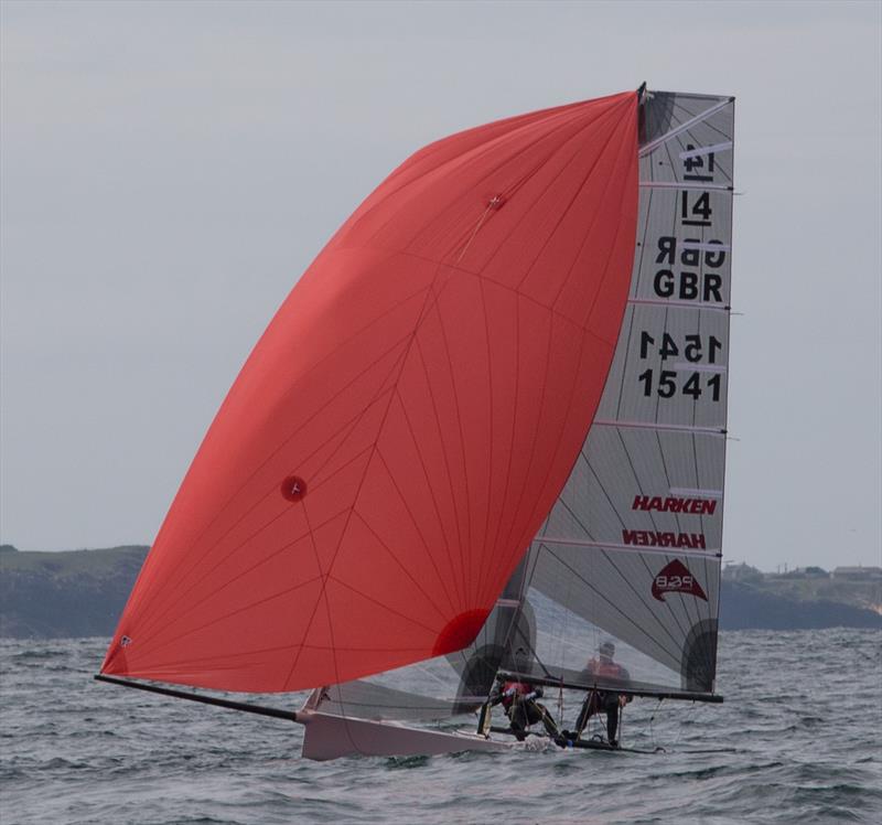 Roger Gilbert & Ben McGrane win the International 14 Prince of Wales Cup photo copyright P&B taken at Rock Sailing and Waterski Club and featuring the  class