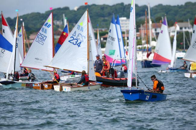 Lots of fun in the AB class at Parkstone Youth Week photo copyright David Harding / www.sailingscenes.co.uk taken at Parkstone Yacht Club and featuring the Poole AB class