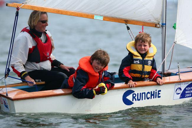 Lots of fun in the AB class at Parkstone Youth Week photo copyright David Harding / www.sailingscenes.co.uk taken at Parkstone Yacht Club and featuring the Poole AB class