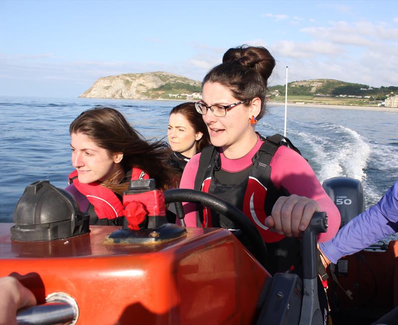 Only Girls Afloat initiative at Llandudno photo copyright Seren Radley taken at Llandudno Sailing Club and featuring the Power boat class