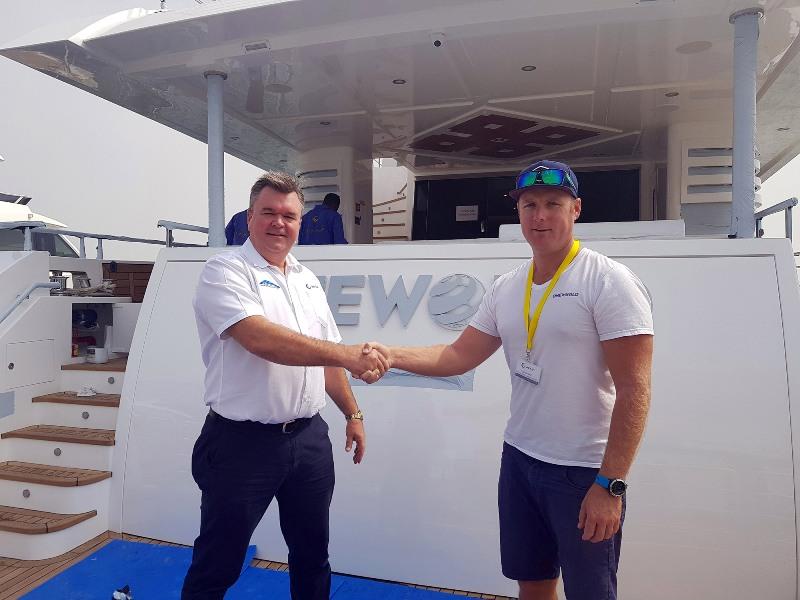 Captain Richard Morris (left) and Captain Matthew Baily prior to the delivery trip - photo © Gulf Craft