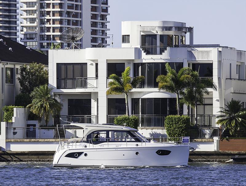 Fitting right in to her surroundings - the Bavaria E34 - photo © John Curnow