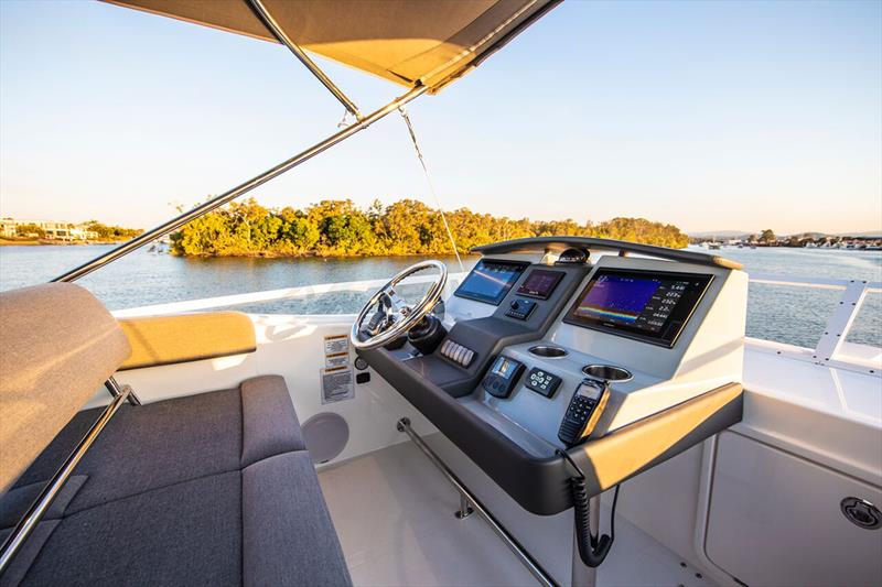 Riviera 39 Sports Motor Yacht - Flybridge Helm - photo © Riviera Australia
