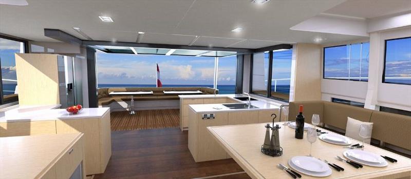 Silent 55 - Salon render - photo © Silent Yachts