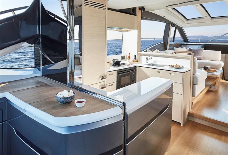 Princess V60 Galley - photo © Princess Yachts