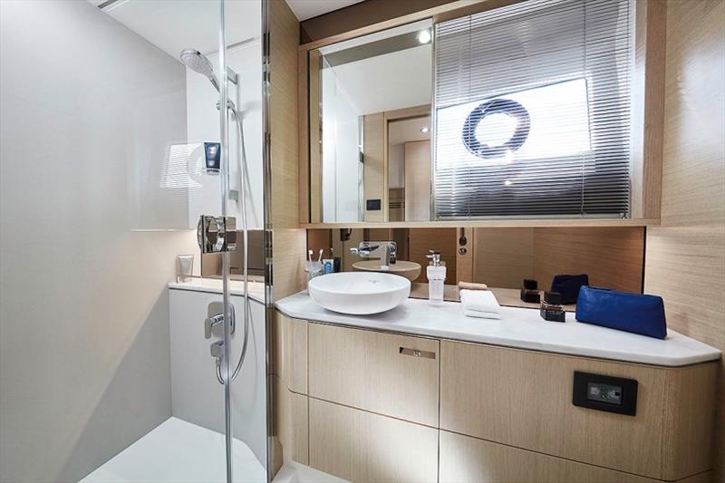 Princess V60 Master Bathroom - photo © Princess Yachts