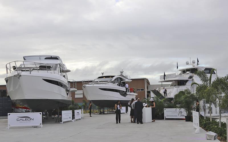 Galeon Launch as part of the festivities at The Boat Works photo copyright John Curnow taken at  and featuring the Power boat class