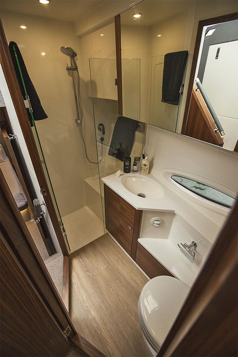 En suite for the VIP Stateroom up for'ard photo copyright John Curnow taken at  and featuring the Power boat class