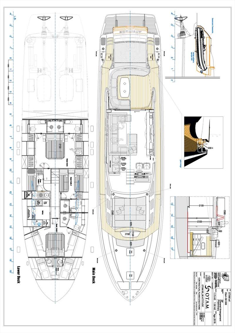Otam 80HT layout photo copyright Otam Yachts taken at  and featuring the Power boat class
