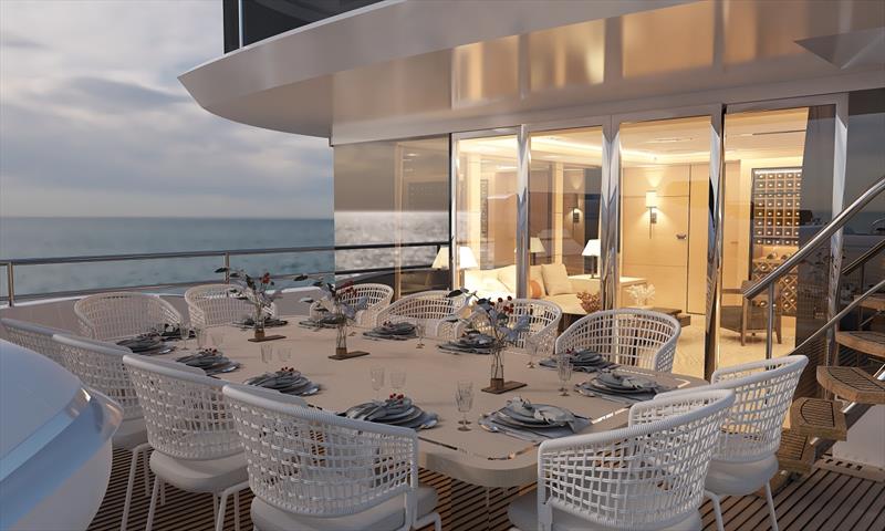 Bering 145 sky lounge - photo © Bering Yachts