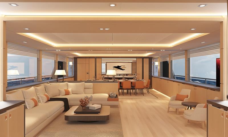 Bering 145 salon - photo © Bering Yachts