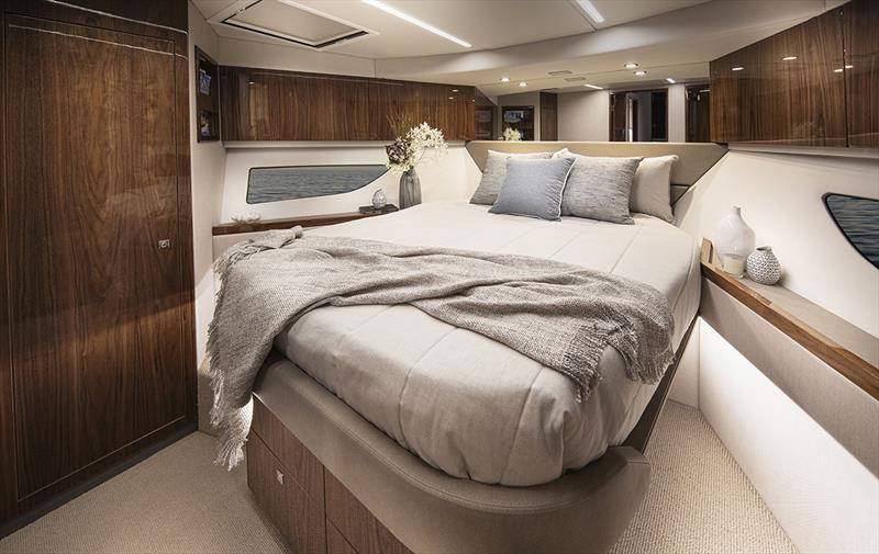 Riviera 50 Sports Motor Yacht VIP Forward Stateroom photo copyright Riviera Studio taken at  and featuring the Power boat class