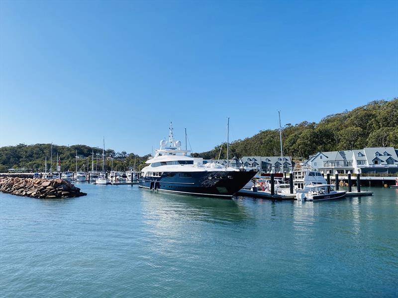 M/Y Mischief berthed at the Anchorage photo copyright Maddie Spencer taken at  and featuring the Power boat class