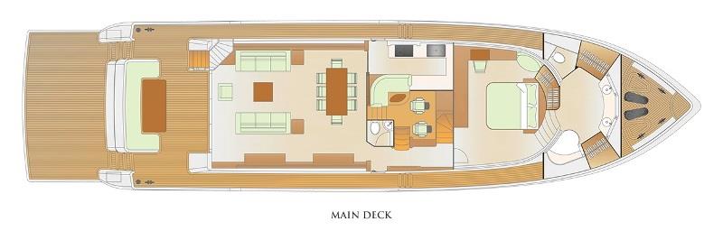 Johnson 93 Motor Yacht Main deck - photo © Johnson Yachts